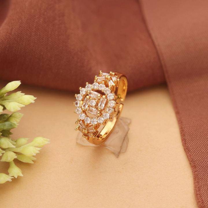 Anti tarnisha rose gold ad finger ring 367 Pune wholesale artificial jewelry market